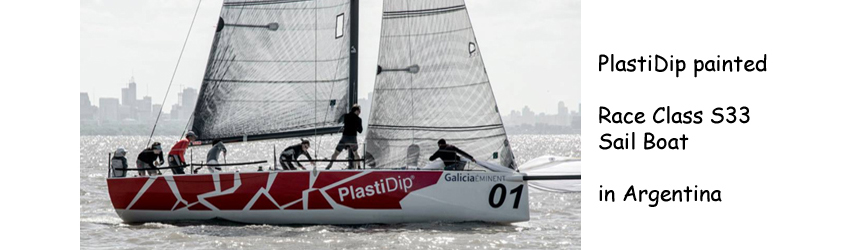 PlastiDip painted - Race Class S33 Sail Boat in Argentina